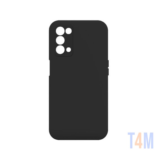 Funda de Silicona con Marco de cámara para Oppo A54 5g Negro